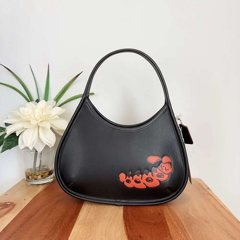 NWT Coach Ergo Bag In Coachtopia Leather With Sleepy Caterpillar Print